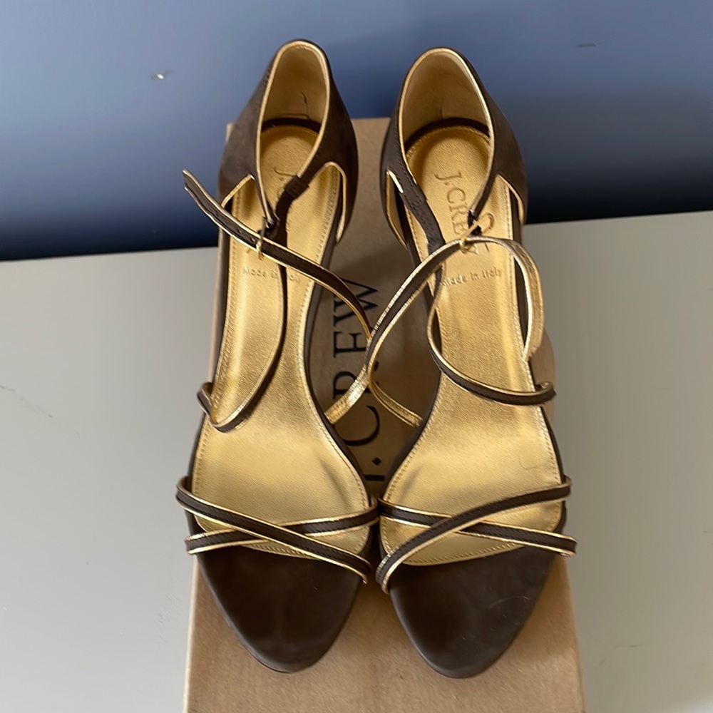 Gorgeous Brown and Gold Sandals from J.Crew!
